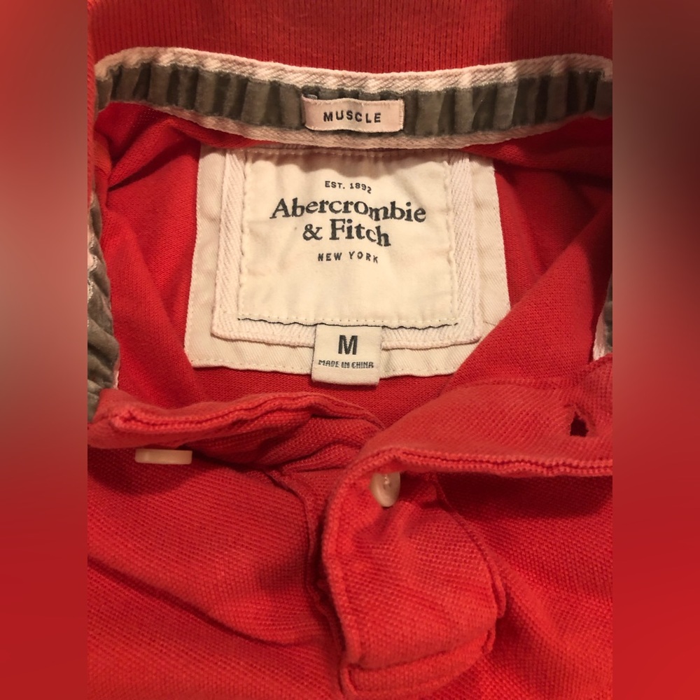 Abercrombie & Fitch Muscle short sleeve pique polo, M - Picture 3 of 15